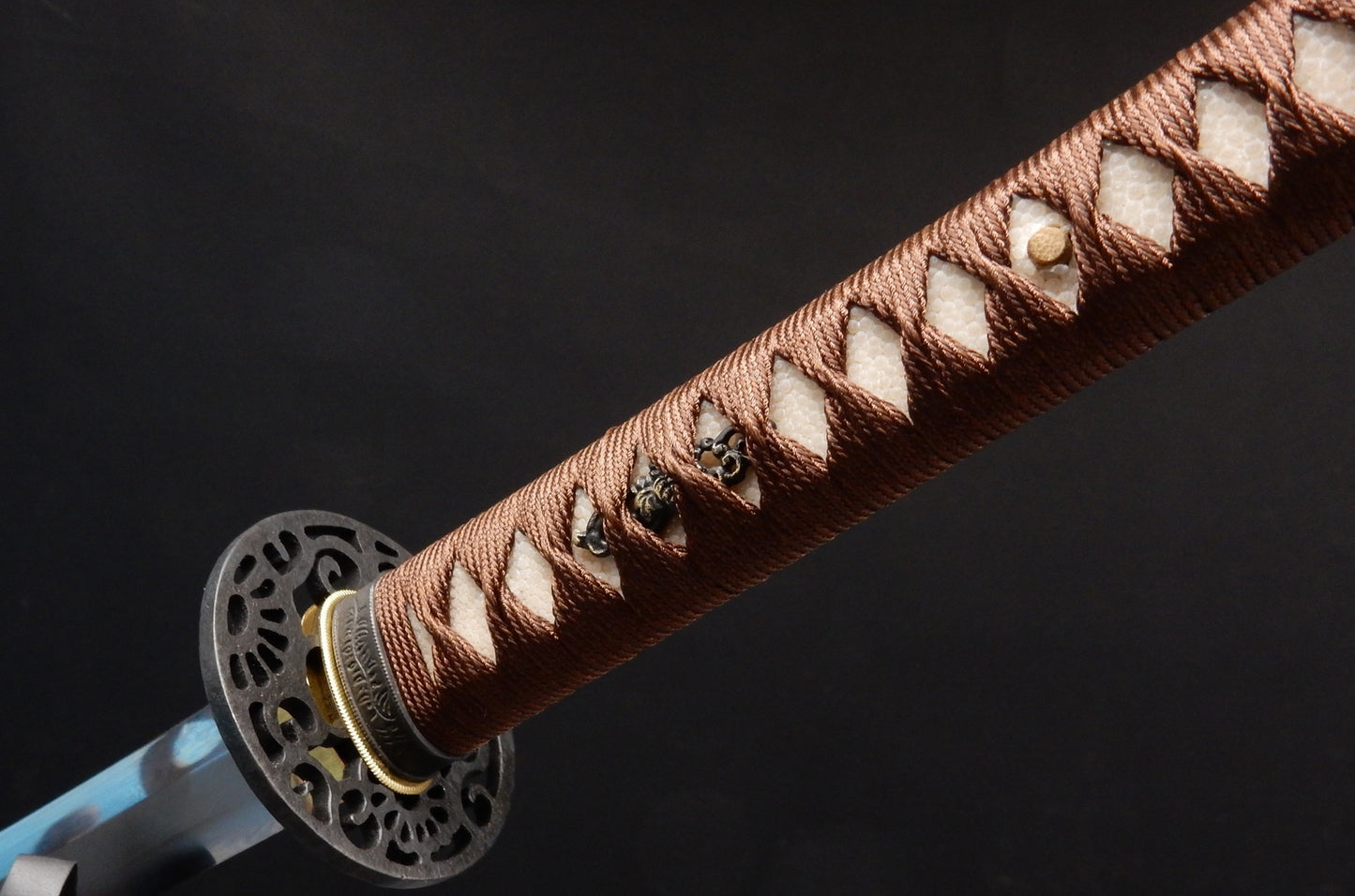 Iron Tsuba Straight Blade Katana