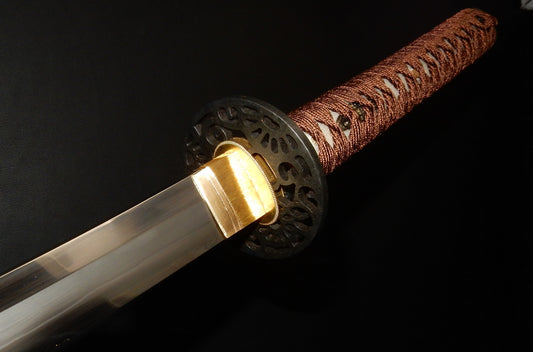 Iron Tsuba Straight Blade Katana