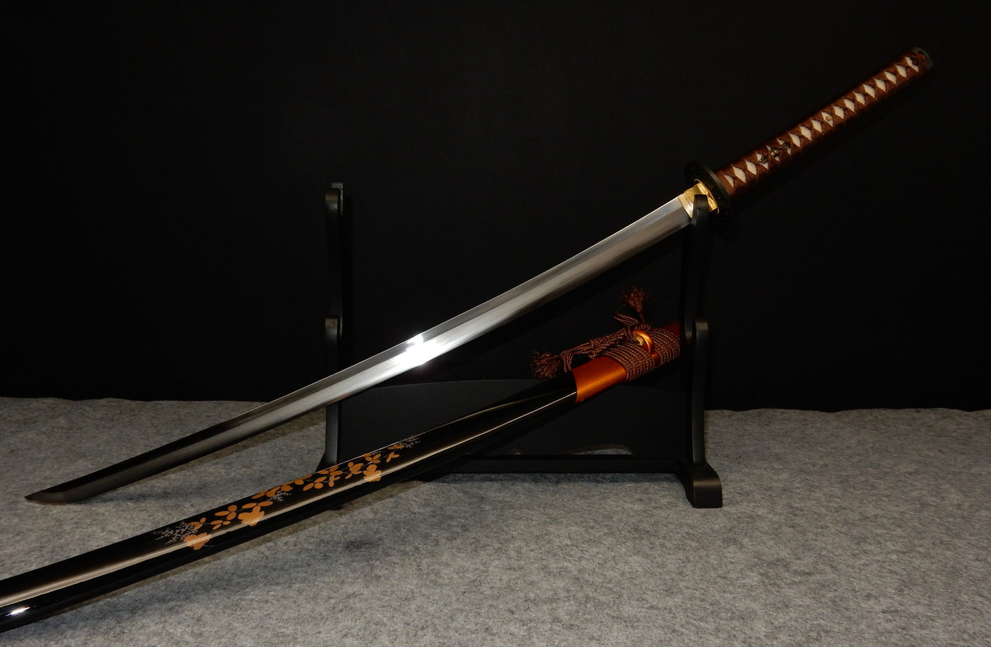 Iron Tsuba Straight Blade Katana